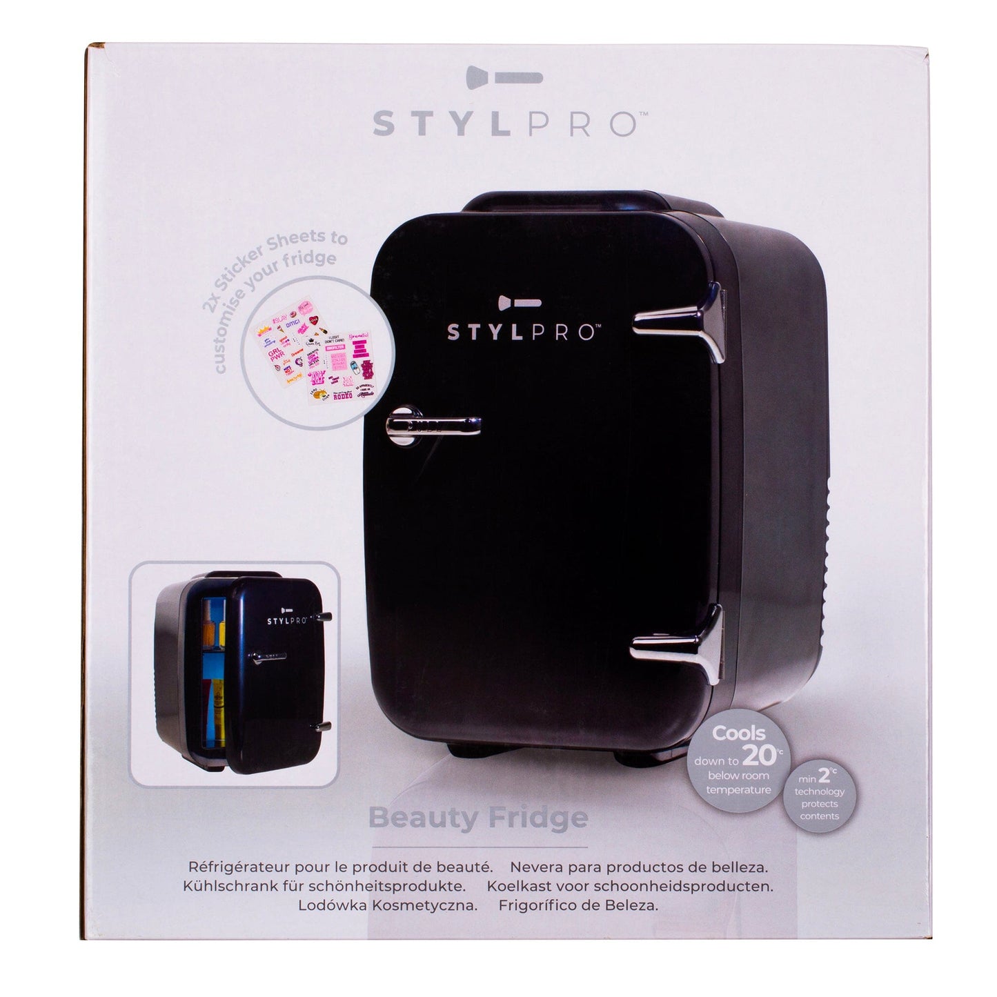 STYLPRO Black & Silver Beauty Fridge